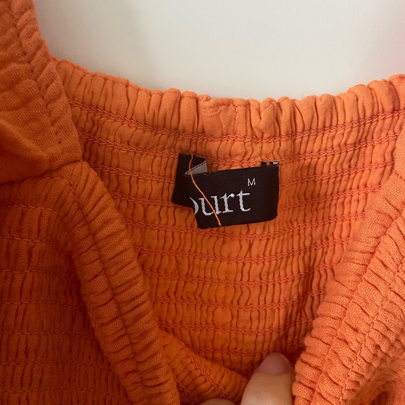 Kourt Portia Gauze Smocked Puff Sleeve Dress - Picture 3 of 5